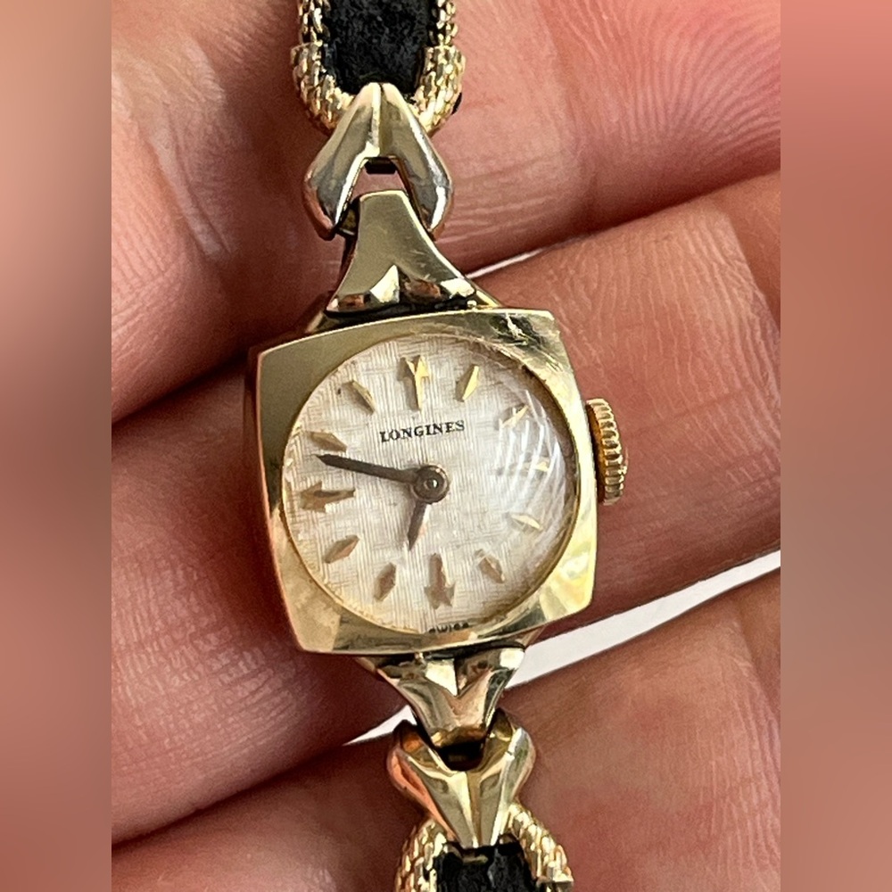 Longines mini mechanical ladies watch gold filled 10K. - Picture 4 of 15